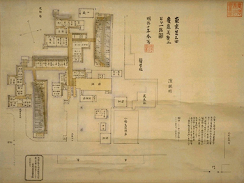 2-10〈明治10年三田山上絵図〉慶應義塾図書館貴重書室蔵